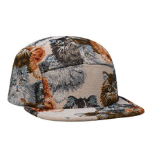 Load image into Gallery viewer, Unique Cat Vintage Jacquard Pattern 5-Panel Hat Cap