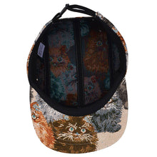Load image into Gallery viewer, Unique Cat Vintage Jacquard Pattern 5-Panel Hat Cap