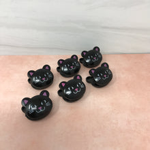 Load image into Gallery viewer, Black Cat Bag Clips 6 pc