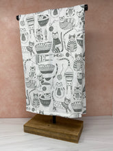 Load image into Gallery viewer, Dishtowel Set - Grey Kitty