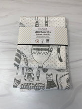 Load image into Gallery viewer, Dishtowel Set - Grey Kitty
