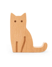 Load image into Gallery viewer, Cat Beechwood Phone Stand