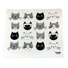 Load image into Gallery viewer, Sponge Dry Mat - Chic Kitty Faces