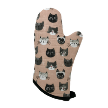 Load image into Gallery viewer, Oven Mitt - Cute Cat Faces