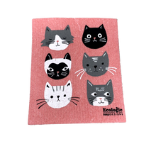 Load image into Gallery viewer, Kitchen Sponge Cloth - Cat Faces