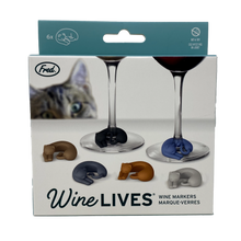 Load image into Gallery viewer, Stem Glass Cat Charms - Set of 6