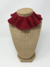 Load image into Gallery viewer, Picture of a red pet collar around a tan brown bust