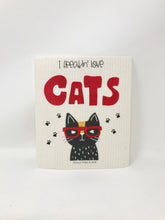Load image into Gallery viewer, Recycle Sponge Cloth - I Freakin' Love Cats