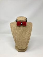 Load image into Gallery viewer, Mini Bow Tie Pet Collar -Red/Black