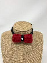 Load image into Gallery viewer, Mini Bow Tie Pet Collar -Red/Black