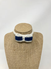 Load image into Gallery viewer, Tiny Pet Bow Tie Collar -Blue/Off-white