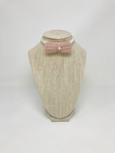 Load image into Gallery viewer, Mini Pet Bow Tie Collar -Blush Pink/Off-white