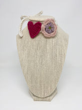Load image into Gallery viewer, Heart & Flower Necklace - Spring Pinks