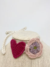 Load image into Gallery viewer, Heart & Flower Necklace - Spring Pinks