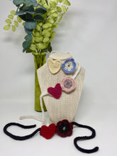 Load image into Gallery viewer, Heart & Flower Necklace - Spring Pinks