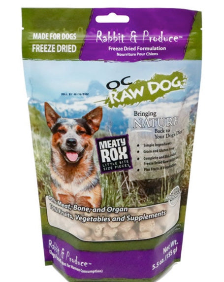 OC Raw Dog Freeze Dried Rabbit & Produce 5.5oz