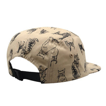Load image into Gallery viewer, Hatphile Kitty Cat Cotton 5 Panel Hat - Black Cat Pink Cap
