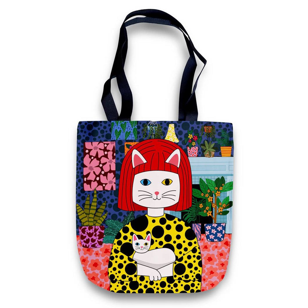 Tote Bag: At Home with Yayoi Kusameow Cat