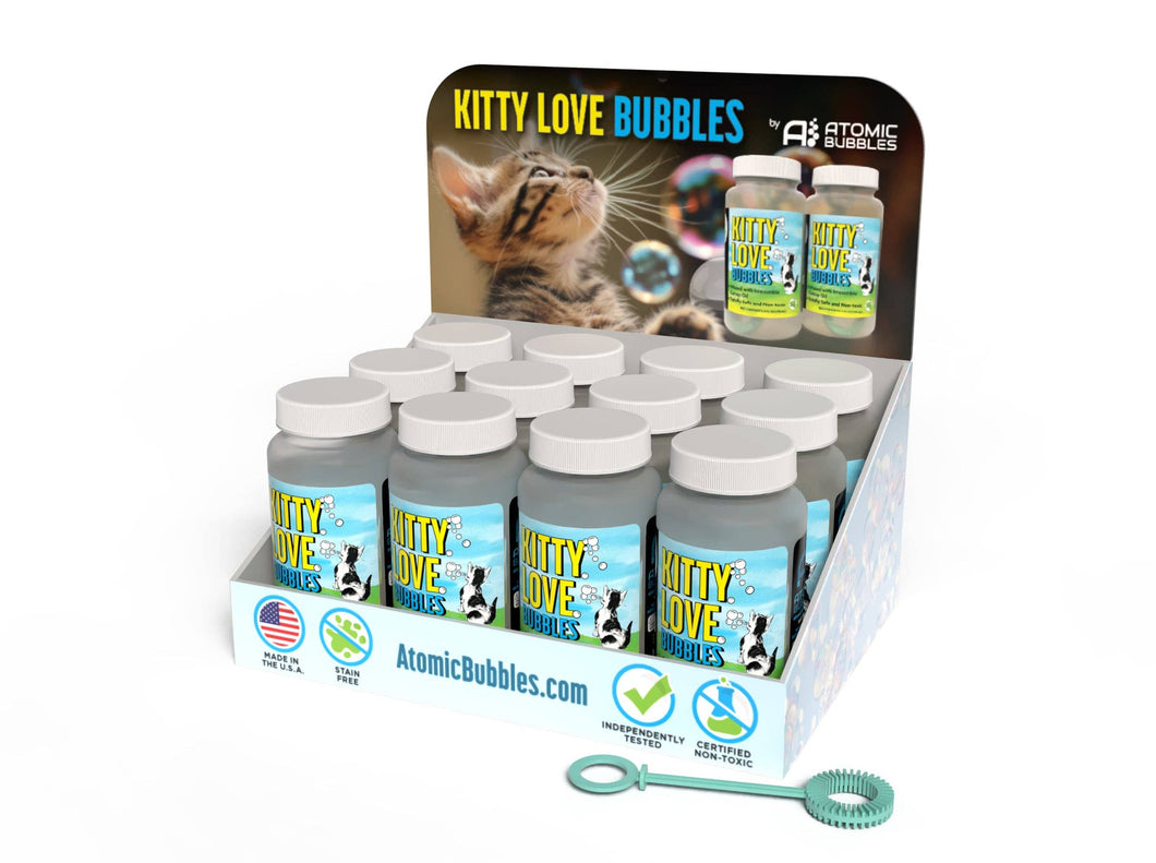 Atomic Bubbles - Kitty Love Bubbles - Catnip Scent - Tabletop Display - Catnip / Tabletop Display