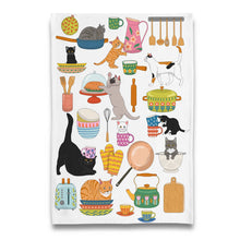 Load image into Gallery viewer, Naked Decor - Kitty Cats in the Kitchen Tea Towel
