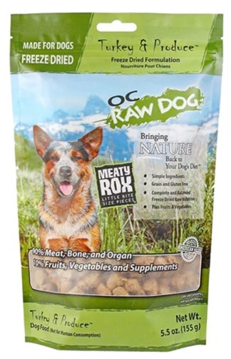 OC Raw Dog Freeze Dried Turkey & Produce 5.5oz