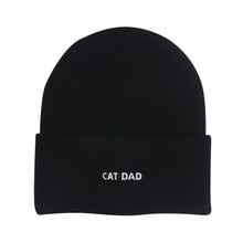 Load image into Gallery viewer, HATPHILE - HatPhile Cat Dad Embroidered Beanie – Cozy Toque for Cat Dads - Black
