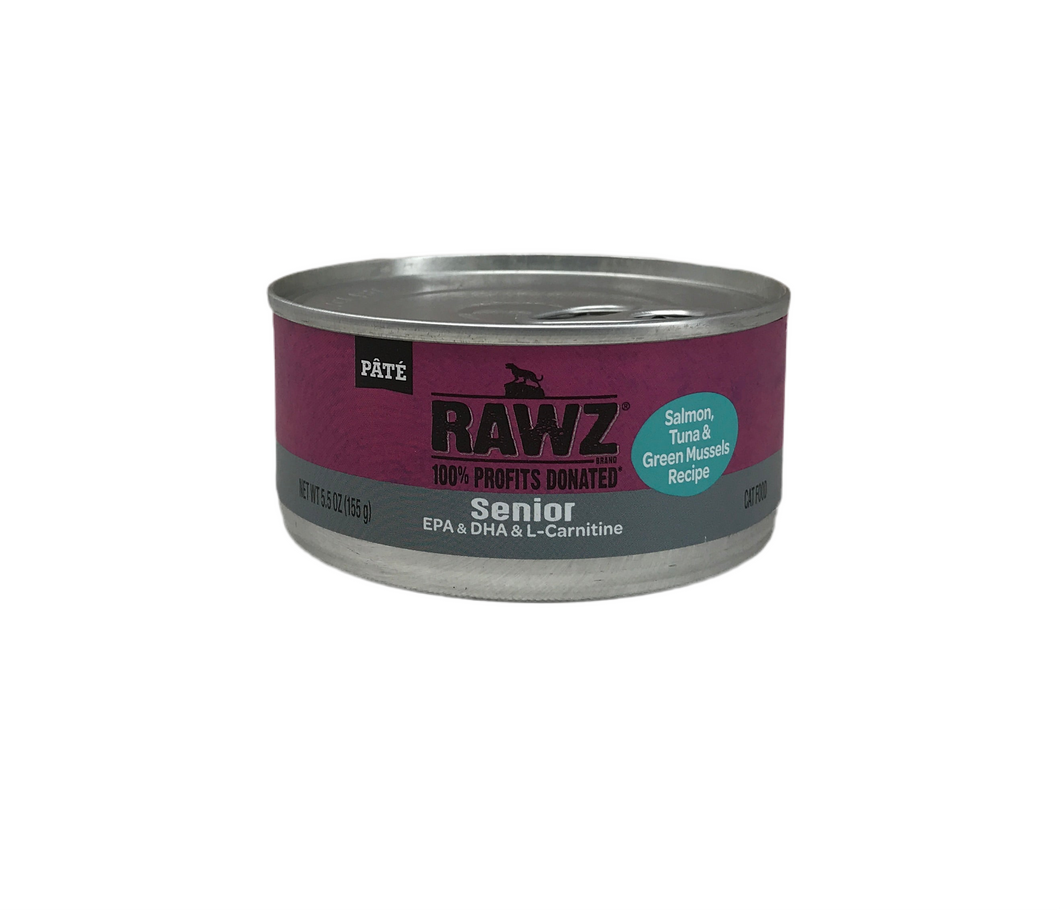 Rawz Senior Salmon, Tuna & Green Mussels 5.5oz