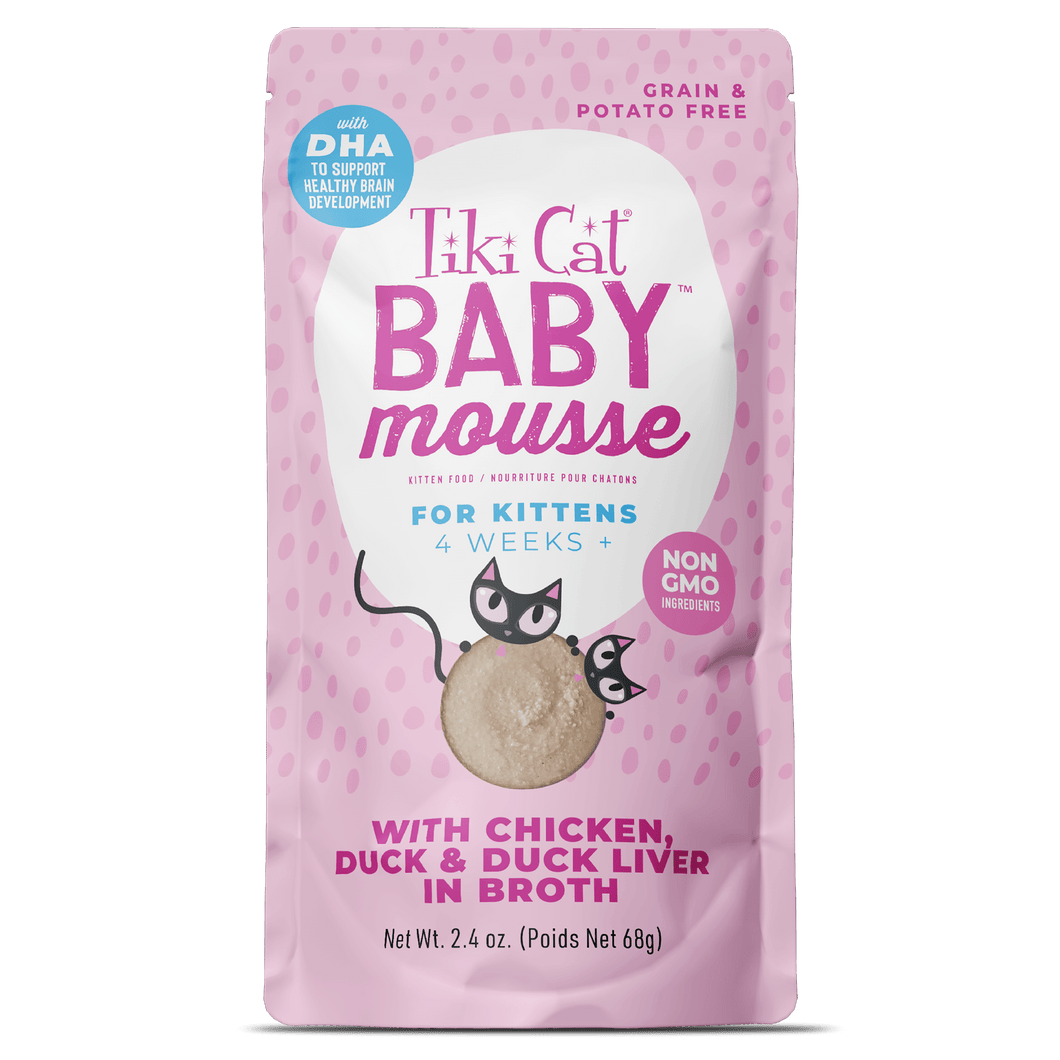 Tiki Cat Baby Mousse Chicken, Duck, & Duck Liver 2.4 oz