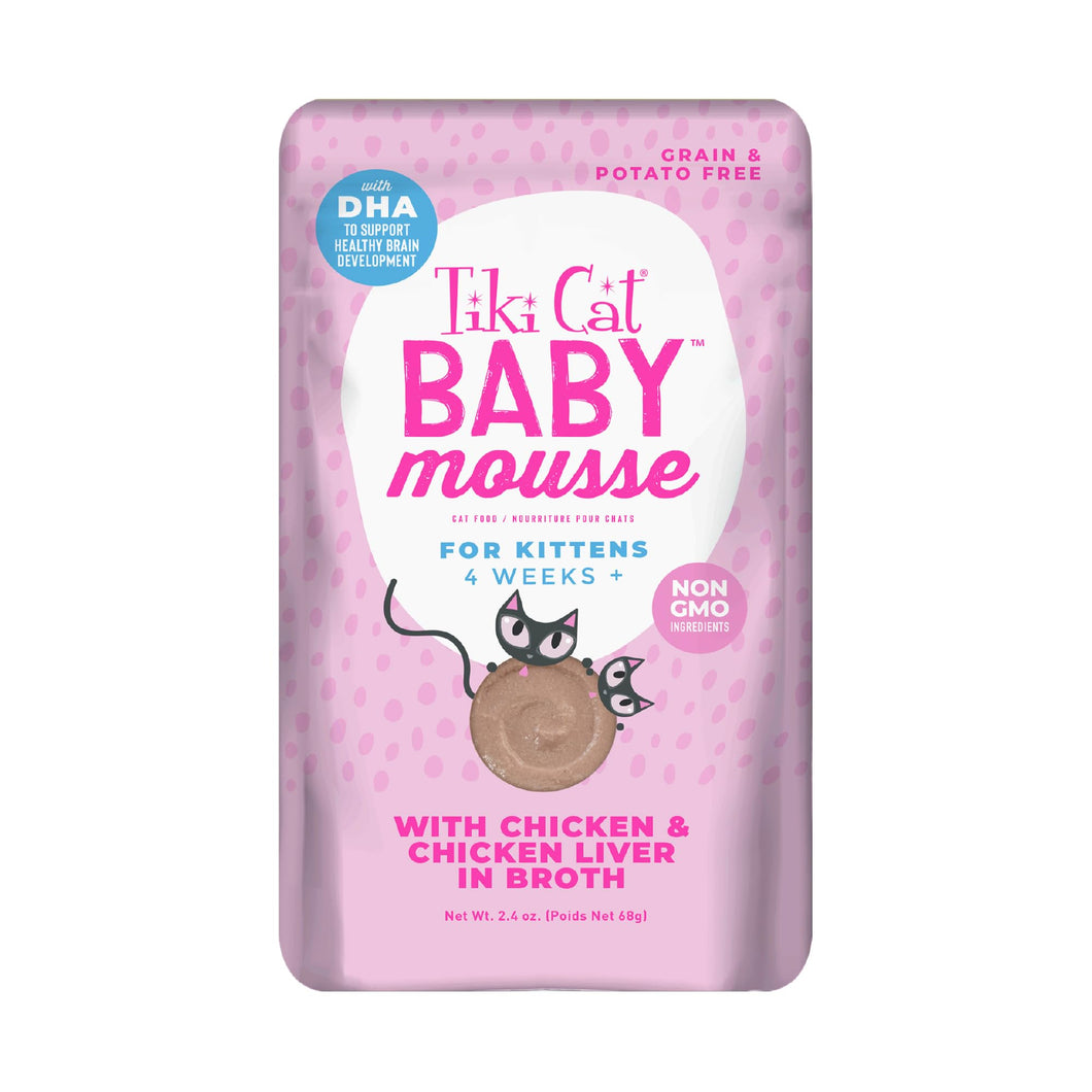 Tiki Cat Baby Mousse Chicken & Chicken Liver 2.4 oz