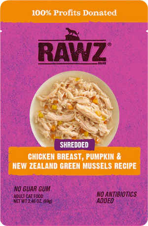 Rawz Shredded Chicken, Pumpkin, & New Zealand mussels 2.46oz