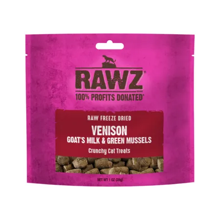 Rawz Raw Freeze Dried Treats Venison with Goats Milk & Green Mussels