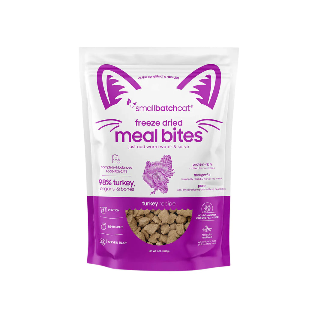 Smallbatch Freeze-Dried Turkey Cat Meal Bites 10oz