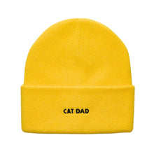 Load image into Gallery viewer, HATPHILE - HatPhile Cat Dad Embroidered Beanie – Cozy Toque for Cat Dads - Black
