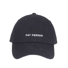 Load image into Gallery viewer, HATPHILE - Hatphile Cat Person Soft Baseball Cap - Black
