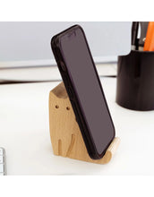 Load image into Gallery viewer, Cat Beechwood Phone Stand
