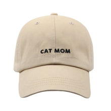 Load image into Gallery viewer, Hatphile Cat Mom Soft Baseball Cap - Black
