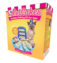 Load image into Gallery viewer, PetCakes - Birthday Baking Kit for Cats - 3 Cakes + 3 Ice Cream + Candle &amp; Sprinkles
