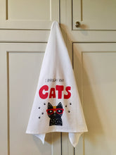 Load image into Gallery viewer, Kitchen Cat Towel - I Freakin&#39; Love Cats
